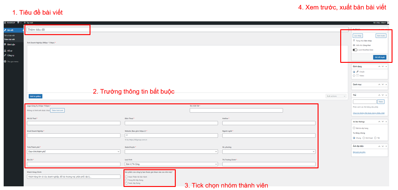 HƯỚNG DẪN ĐĂNG KÝ THÀNH VIÊN FDI GROUP